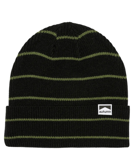 Autumn Pinstripe Beanie - Black Unisex Beanies - Trojan Wake Ski Snow
