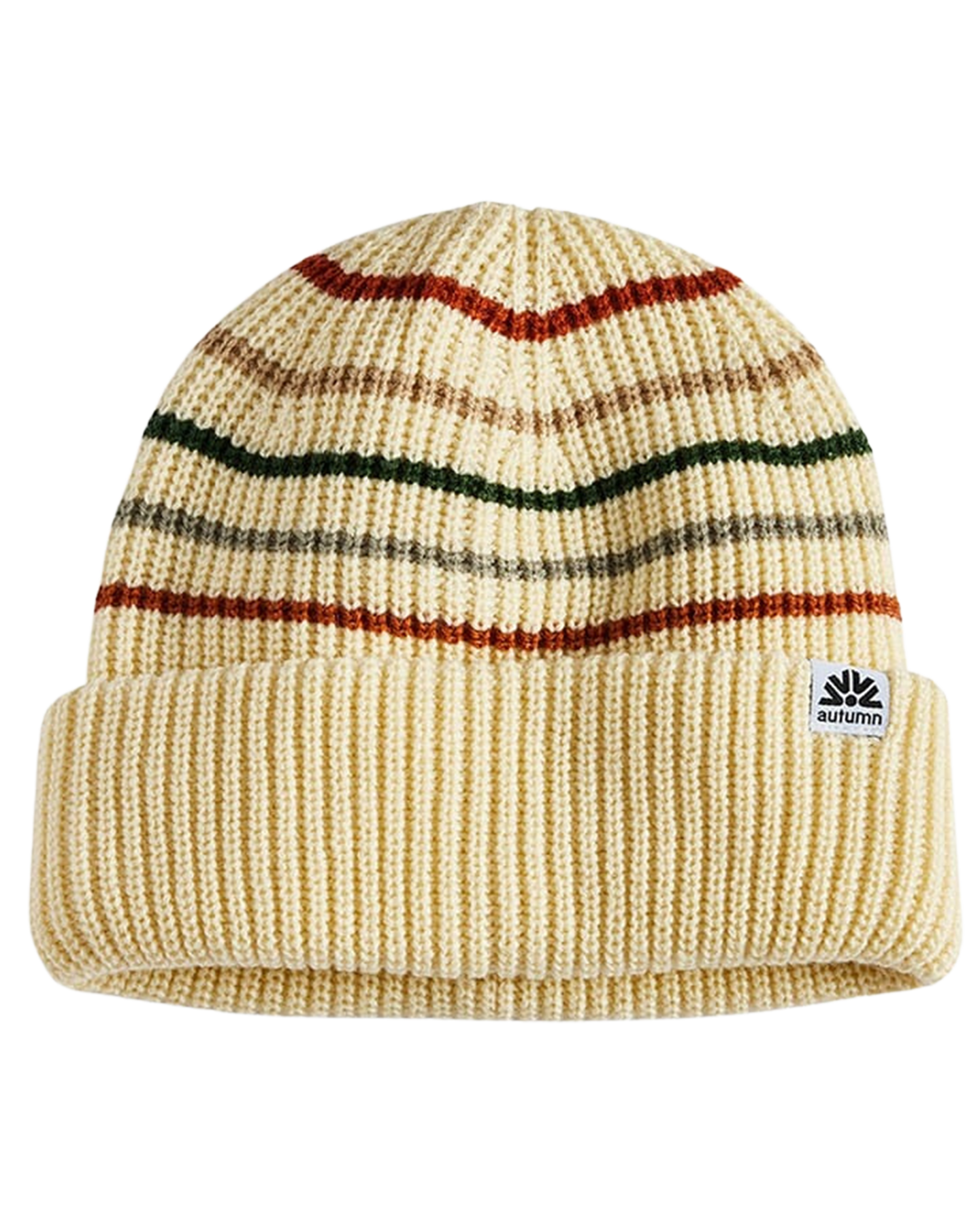 Autumn Retro Beanie - Natural Unisex Beanies - Trojan Wake Ski Snow