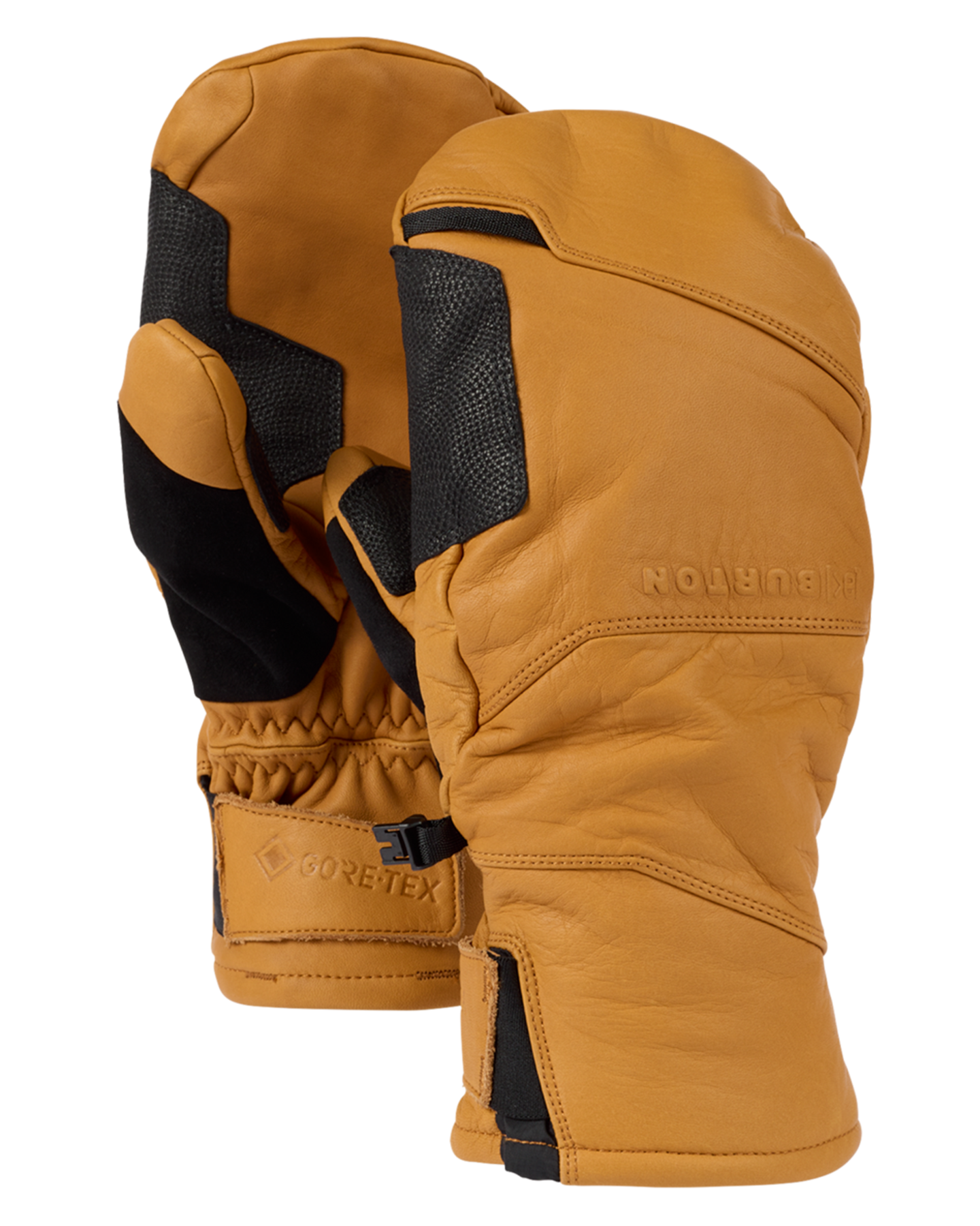 Burton [ak]® Clutch Gore-Tex Leather Snow Mittens - Honey Men's Snow Gloves & Mittens - SnowSkiersWarehouse