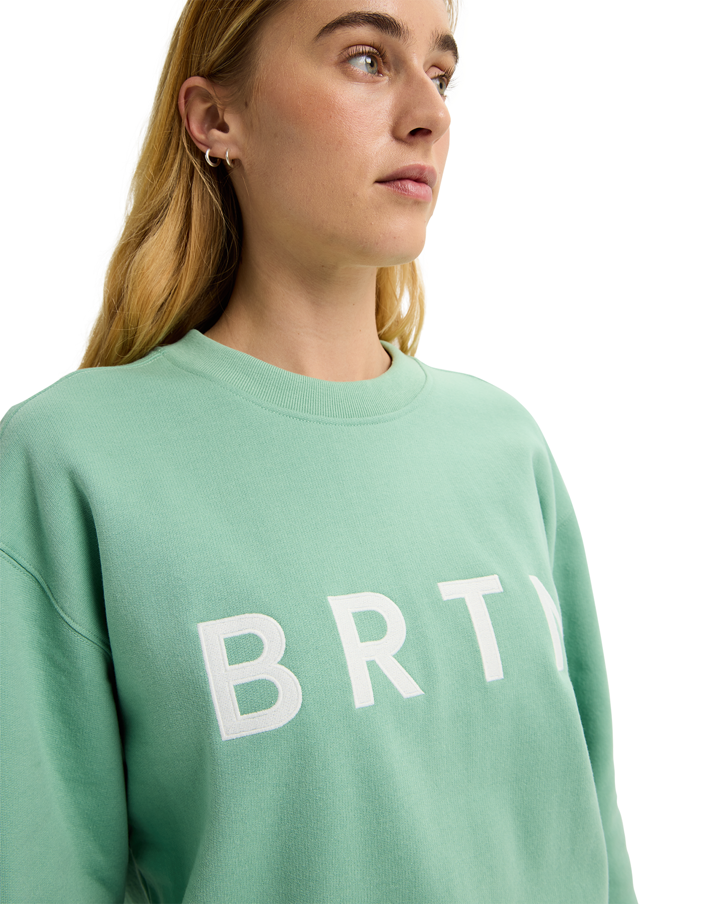 Burton BRTN Crewneck Sweatshirt - Soft Sage Unisex Crewnecks - Trojan Wake Ski Snow