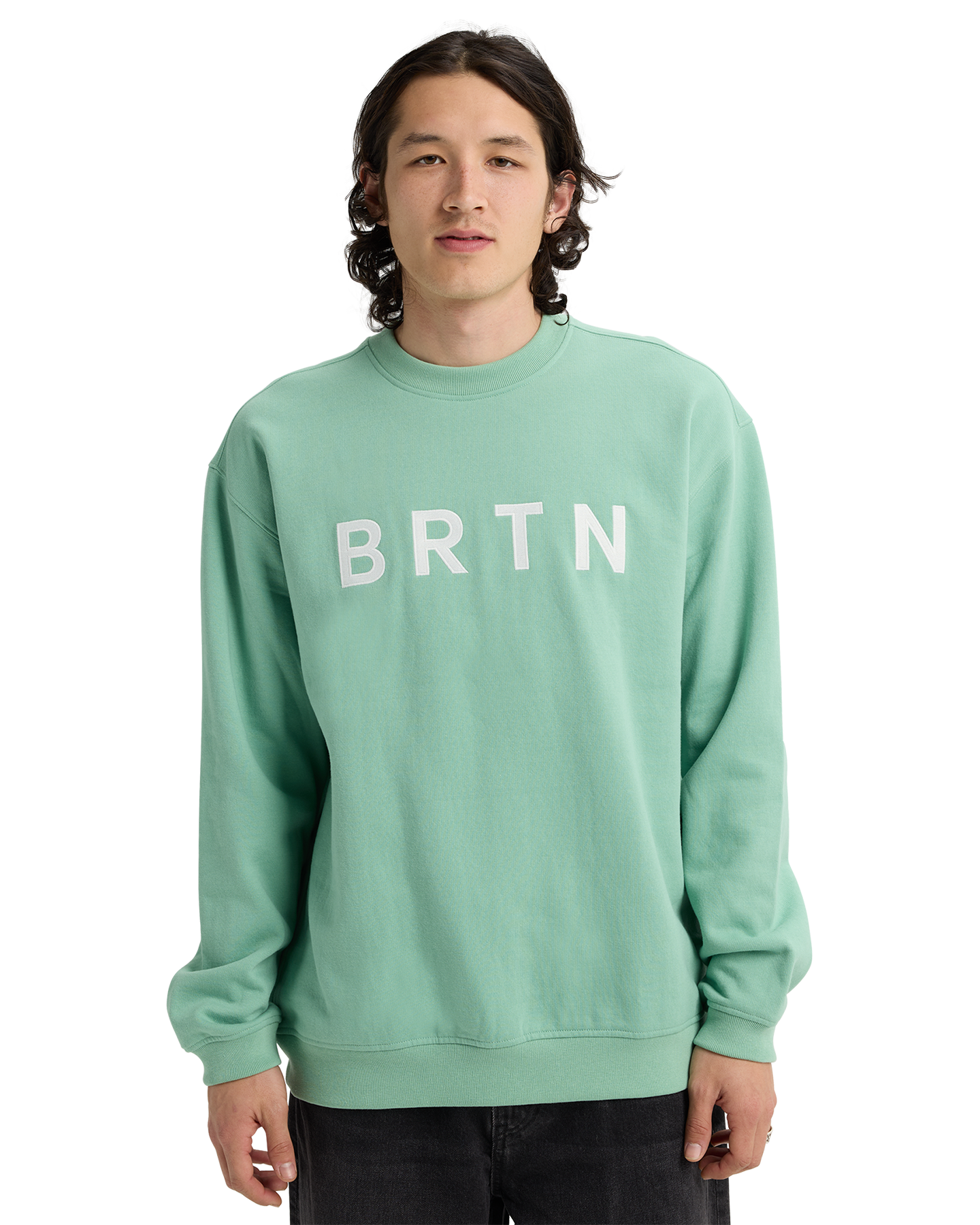 Burton BRTN Crewneck Sweatshirt - Soft Sage Unisex Crewnecks - Trojan Wake Ski Snow