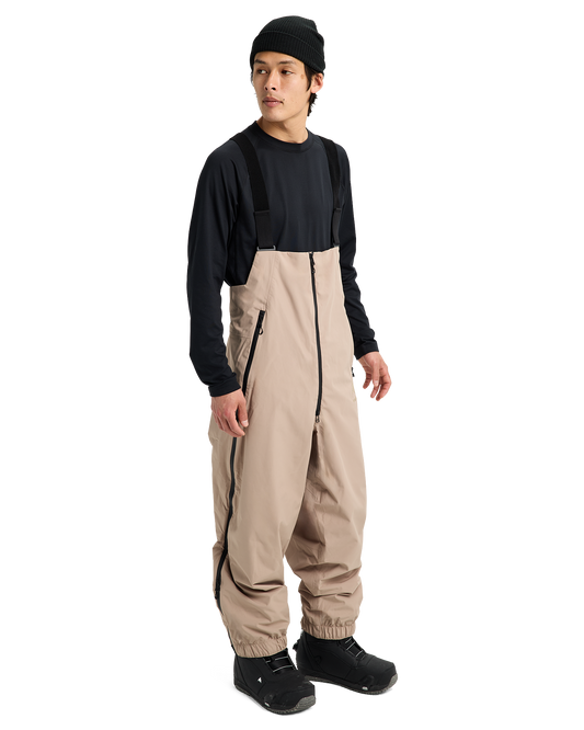 Burton Futuretrust 2L Snow Bib Pants - Summit Taupe Unisex Snow Bibs - Trojan Wake Ski Snow