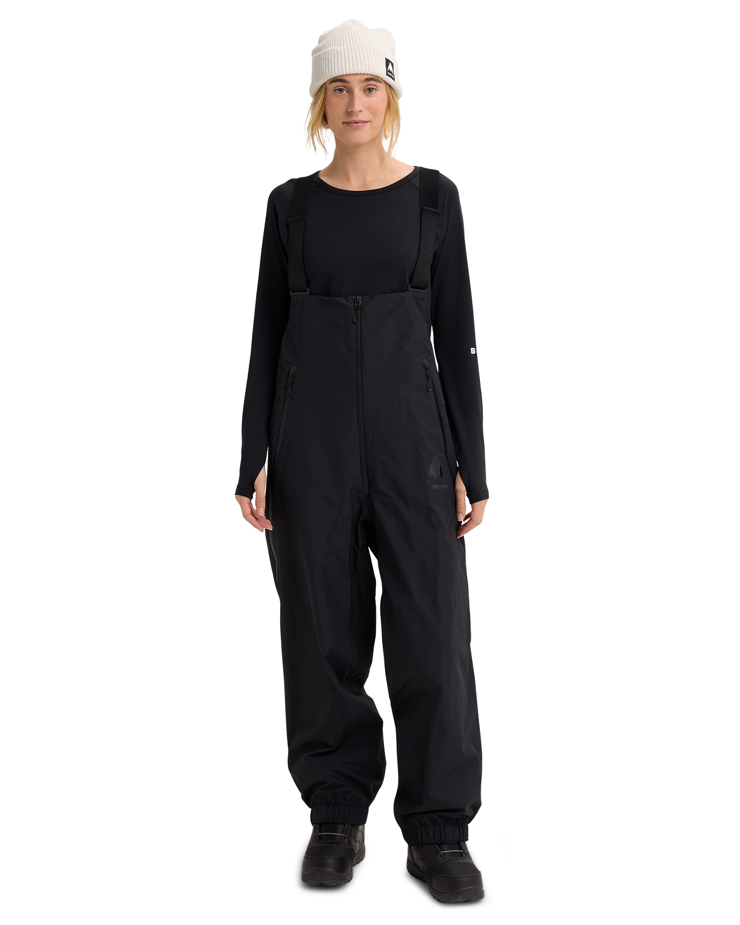 Burton Futuretrust 2L Snow Bib Pants - True Black Unisex Snow Bibs - Trojan Wake Ski Snow