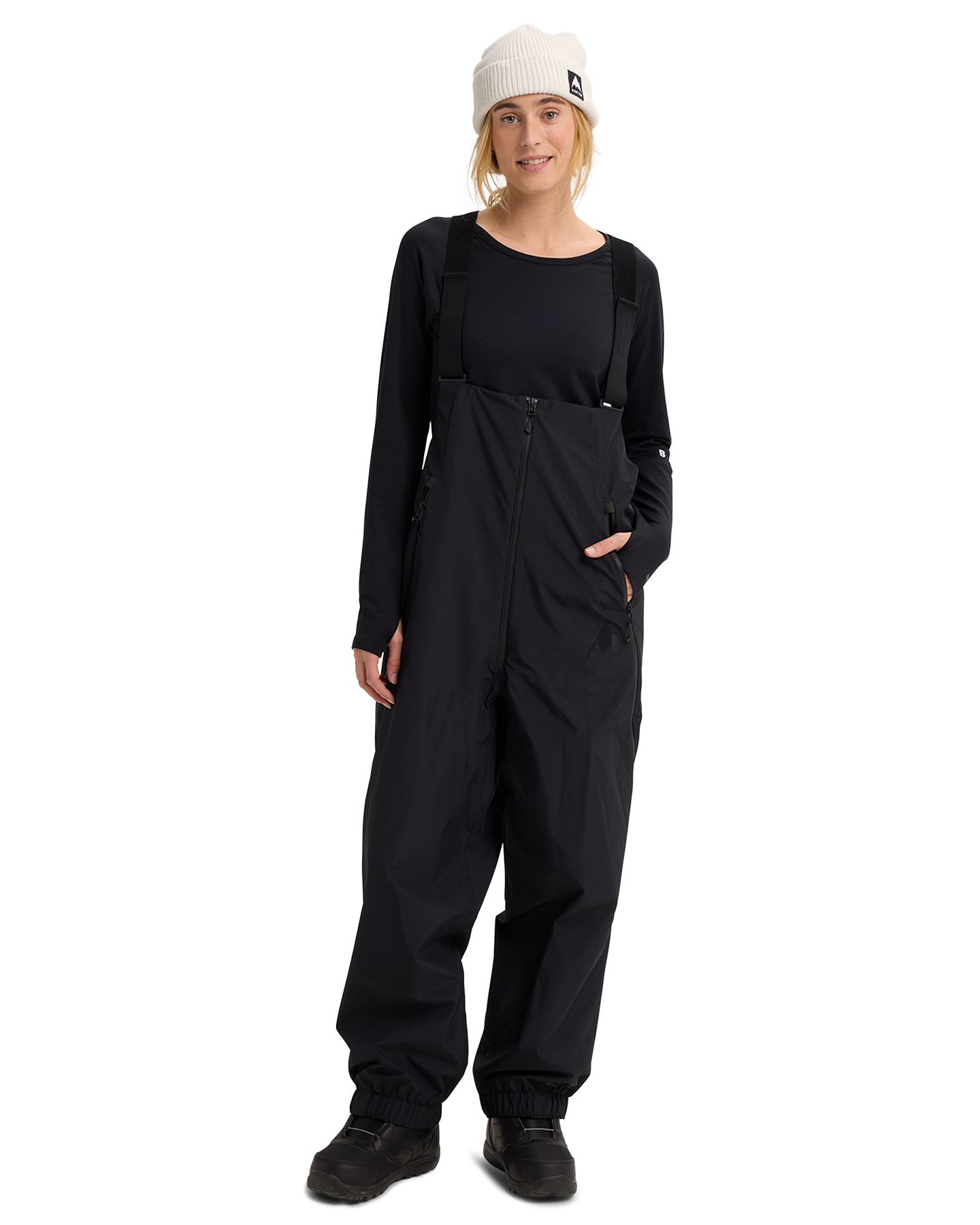 Burton Futuretrust 2L Snow Bib Pants - True Black Unisex Snow Bibs - Trojan Wake Ski Snow