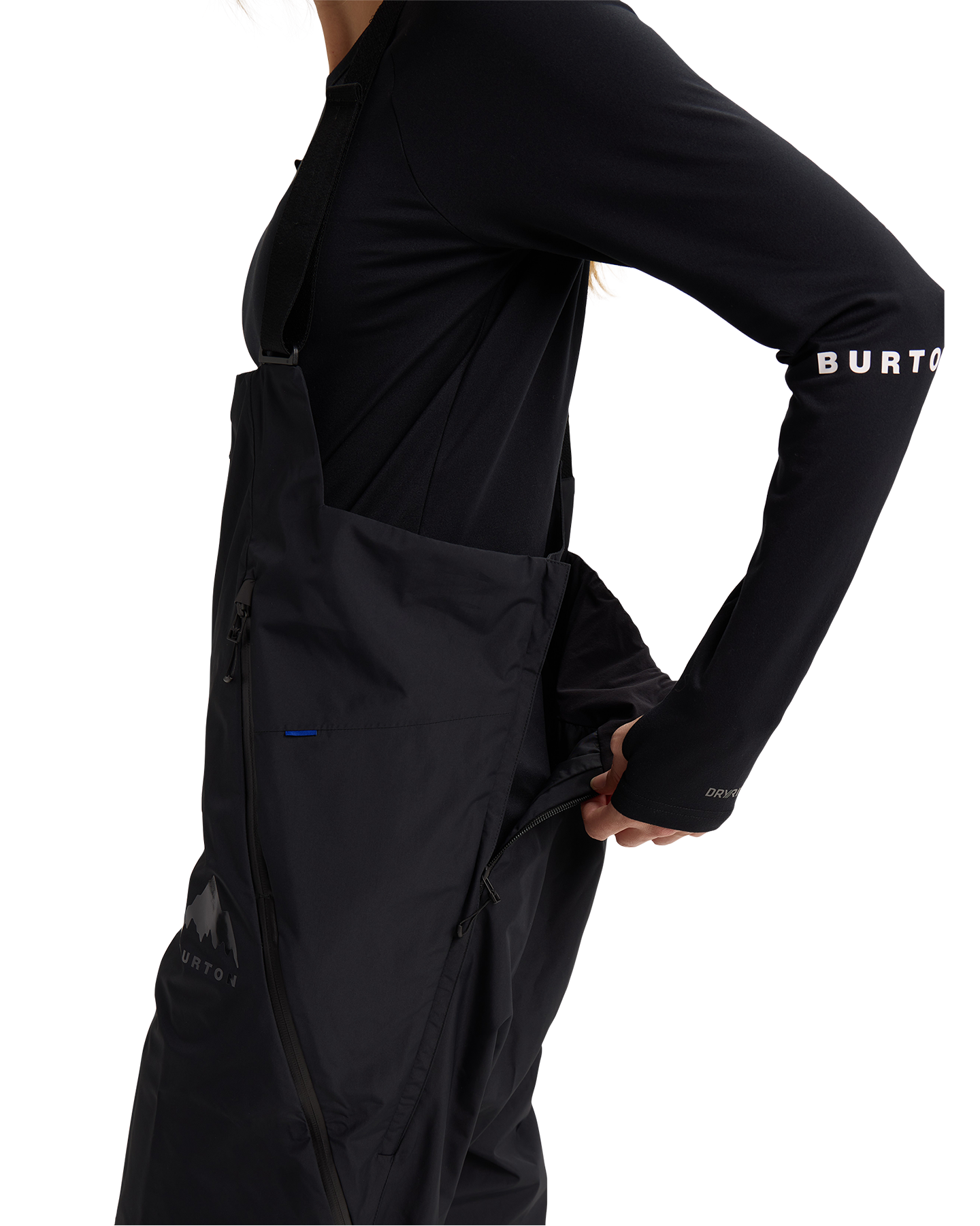 Burton Futuretrust 2L Snow Bib Pants - True Black Unisex Snow Bibs - Trojan Wake Ski Snow