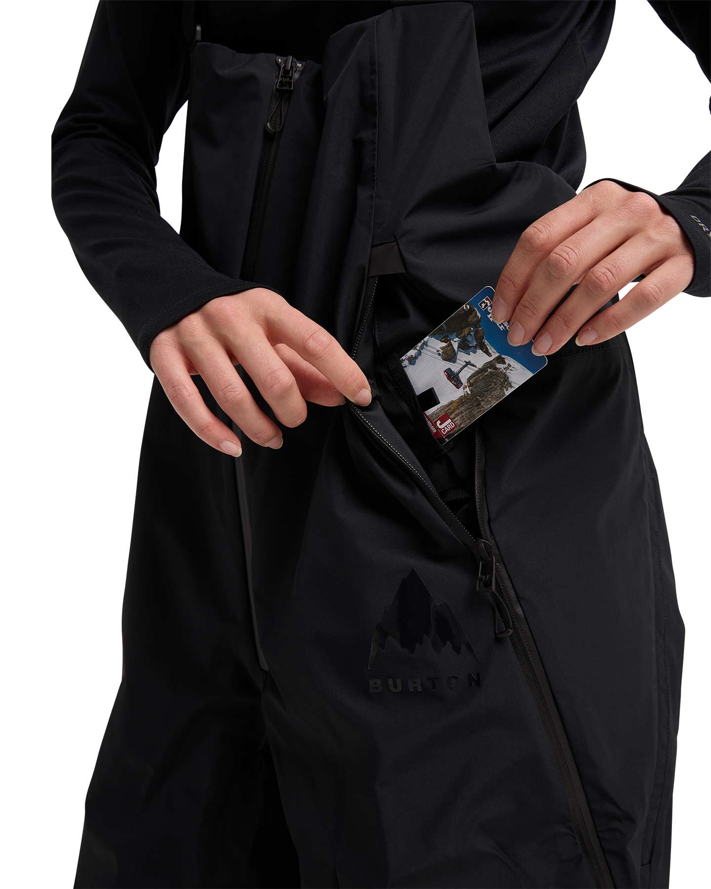 Burton Futuretrust 2L Snow Bib Pants - True Black Unisex Snow Bibs - Trojan Wake Ski Snow