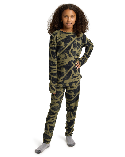 Burton Kids' Fleece Base Layer Thermal Set - Forest City Streets Kids' Thermal Sets - Trojan Wake Ski Snow