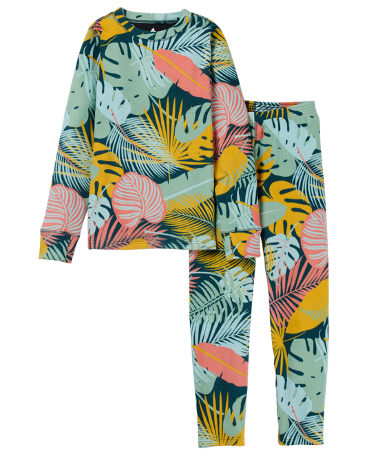 Burton Kids' Fleece Base Layer Thermal Set - Oversized Tropical Kids' Thermal Sets - Trojan Wake Ski Snow