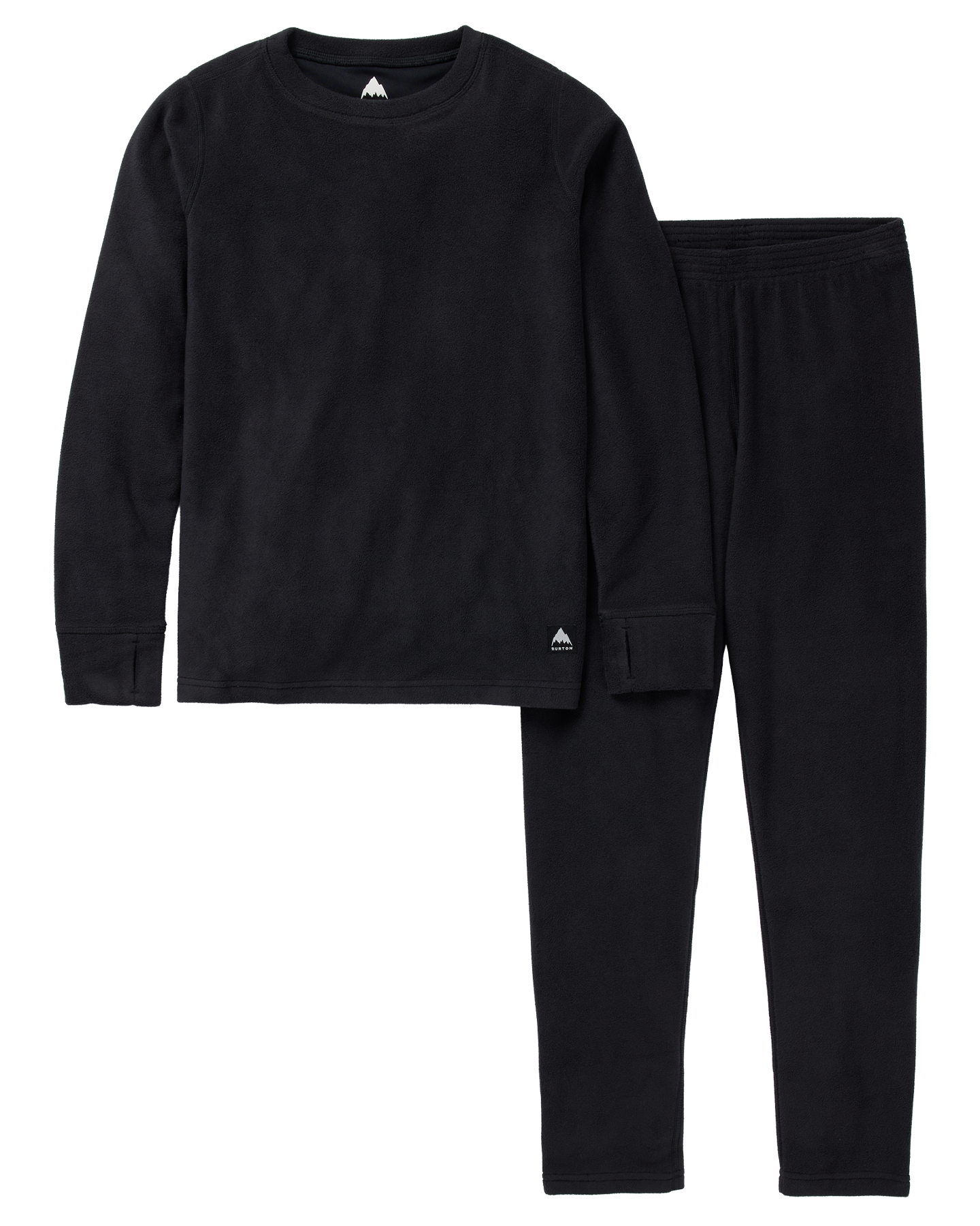 Burton Kids' Fleece Base Layer Thermal Set - True Black