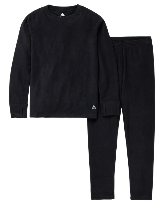 Burton Kids' Fleece Base Layer Thermal Set - True Black