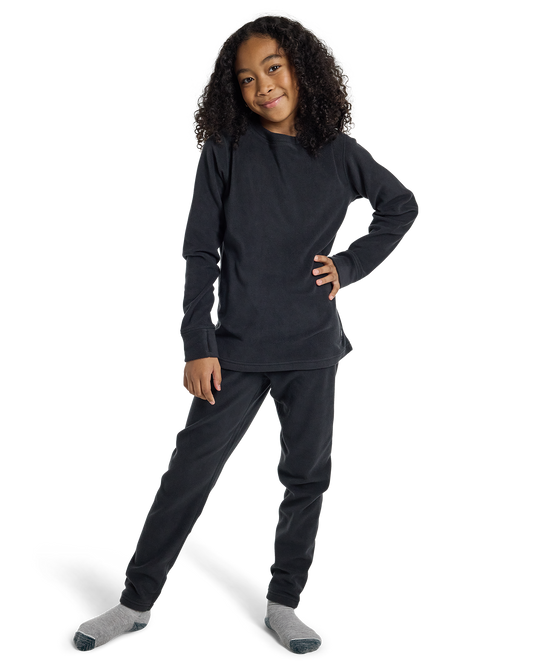 Burton Kids' Fleece Base Layer Thermal Set - True Black