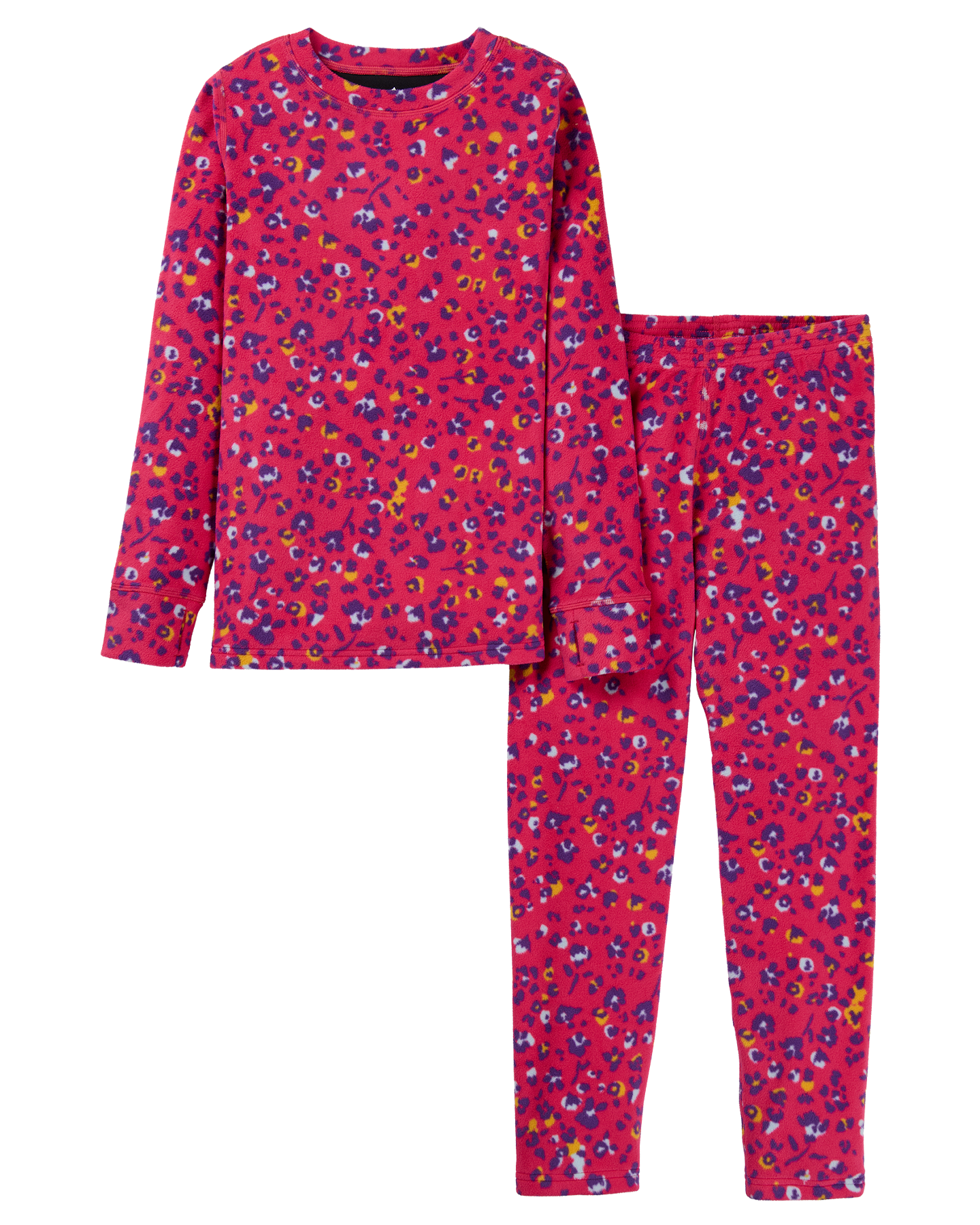 Burton Kids' Fleece Base Layer Thermal Set - Wildcat Floral Kids' Thermal Sets - Trojan Wake Ski Snow