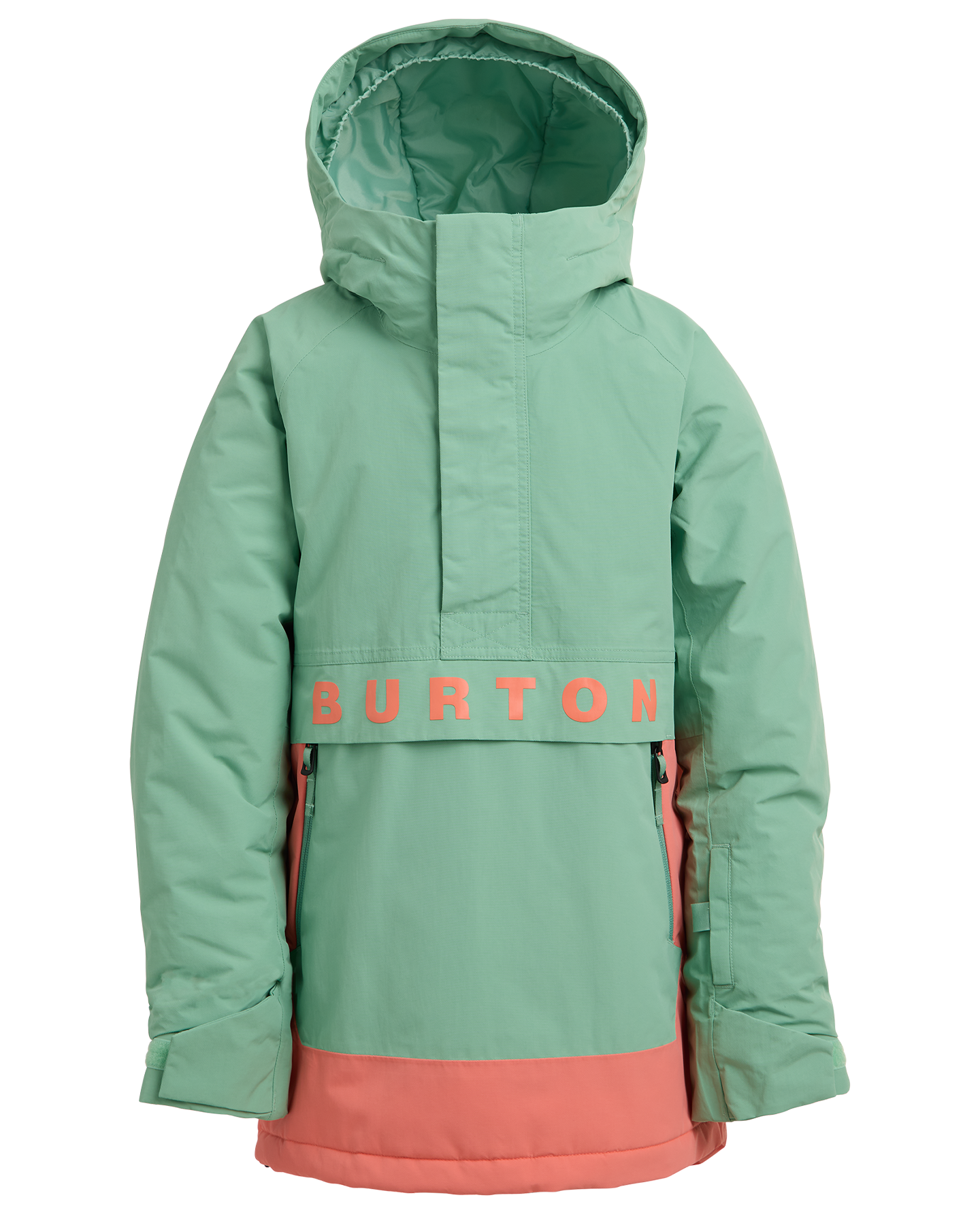 Burton Kids' Frostner 2L Anorak Snow Jacket - Soft Sage/Peach Echo