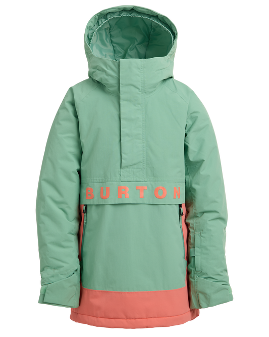 Burton Kids' Frostner 2L Anorak Snow Jacket - Soft Sage/Peach Echo