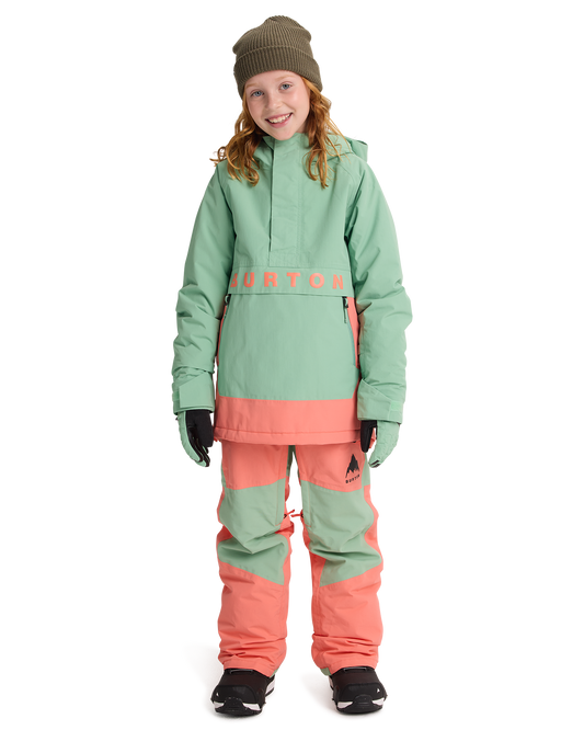Burton Kids' Frostner 2L Anorak Snow Jacket - Soft Sage/Peach Echo