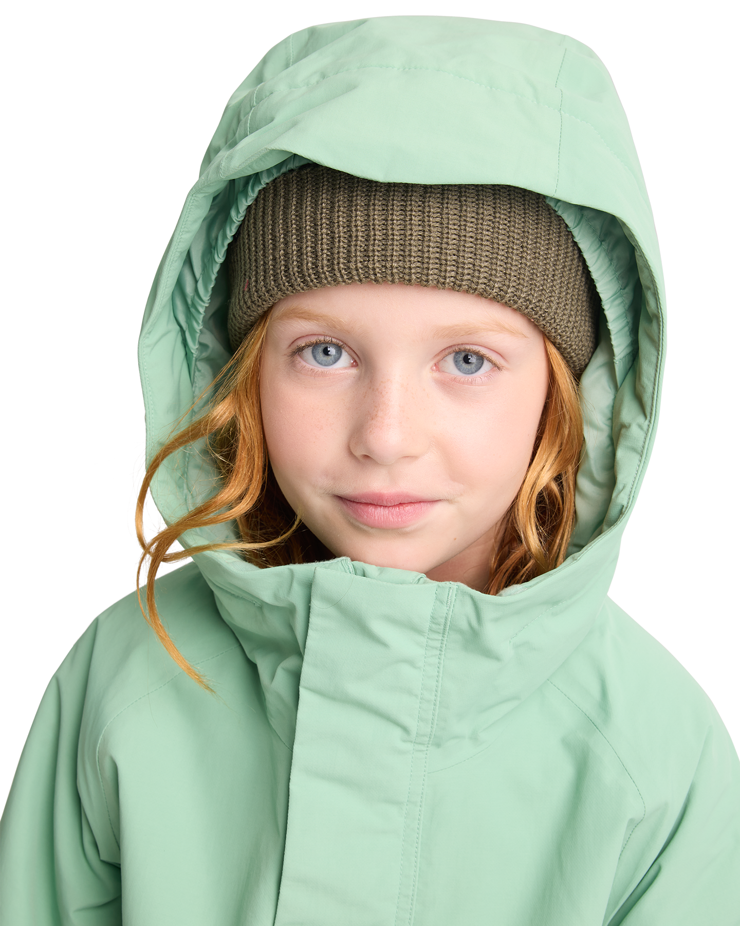 Burton Kids' Frostner 2L Anorak Snow Jacket - Soft Sage/Peach Echo Kids' Snow Jackets - Trojan Wake Ski Snow