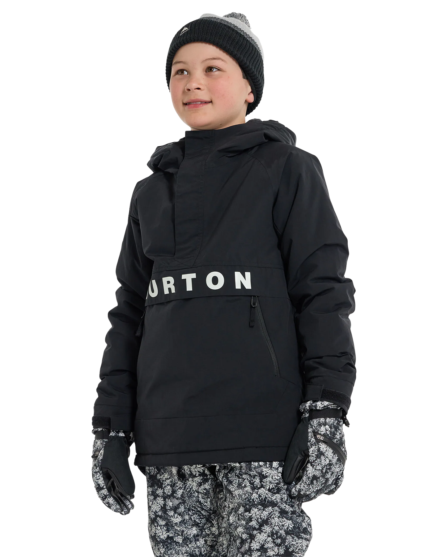 Burton Kids' Frostner 2L Anorak Snow Jacket - True Black Kids' Snow Jackets - SnowSkiersWarehouse