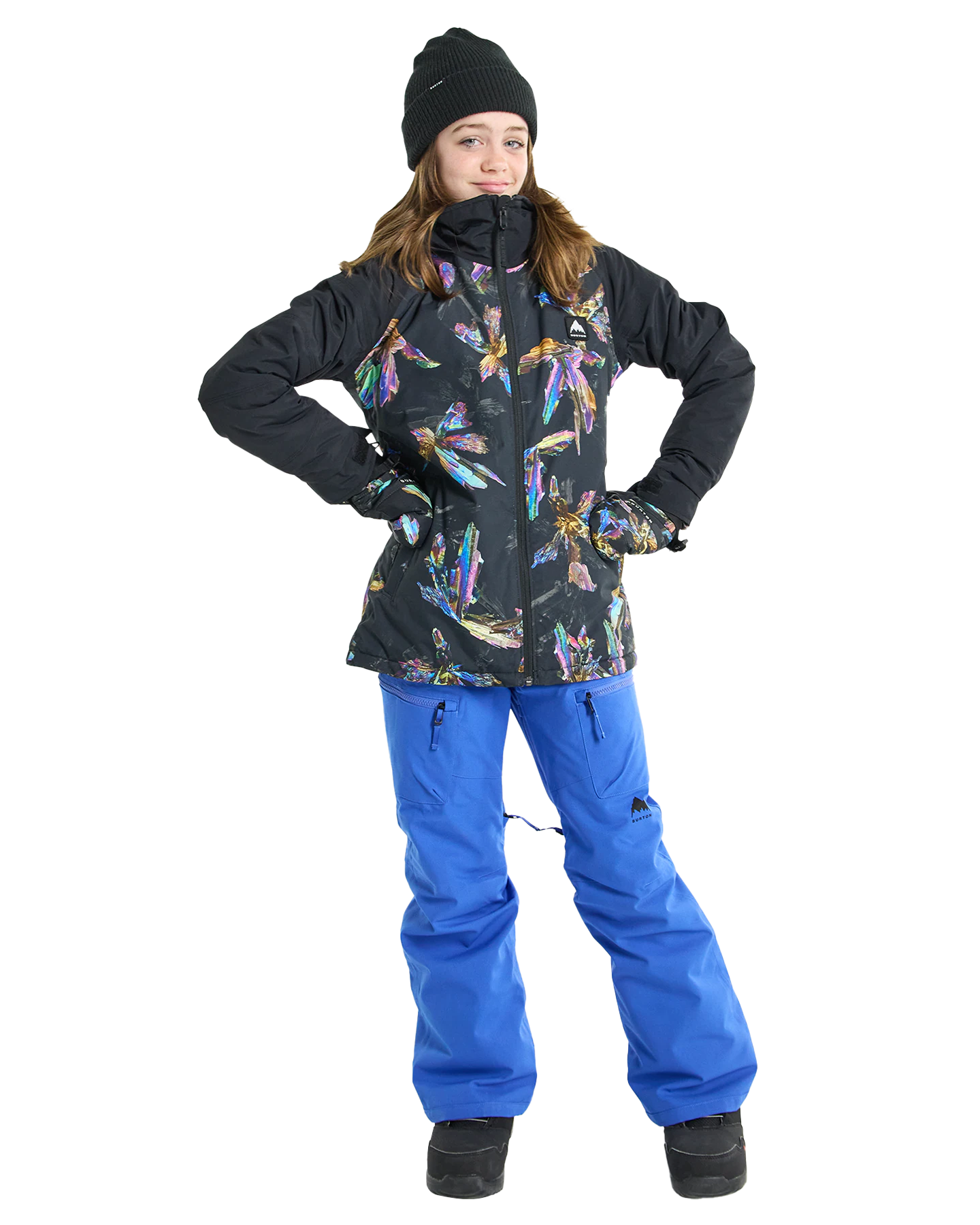 Burton Kids' Hart 2L Snow Jacket - True Black Crystals Snow Jackets - Trojan Wake Ski Snow