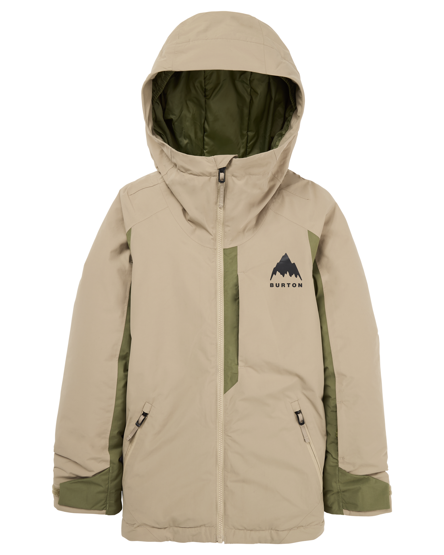 Burton Kids' Hillslope Snow Jacket - Summit Taupe/Forest Moss