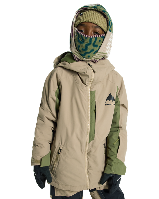 Burton Kids' Hillslope Snow Jacket - Summit Taupe/Forest Moss