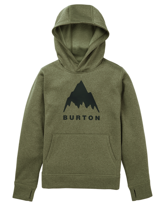 Burton Kids' Oak Pullover Hoodie - Forest Moss Heather