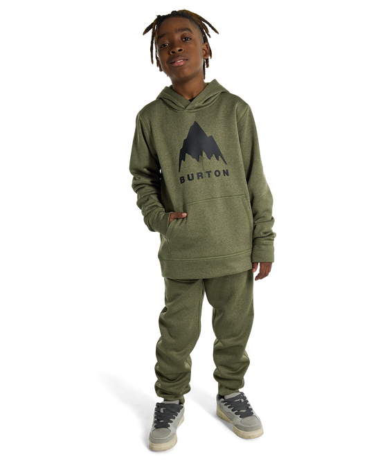 Burton Kids' Oak Pullover Hoodie - Forest Moss Heather