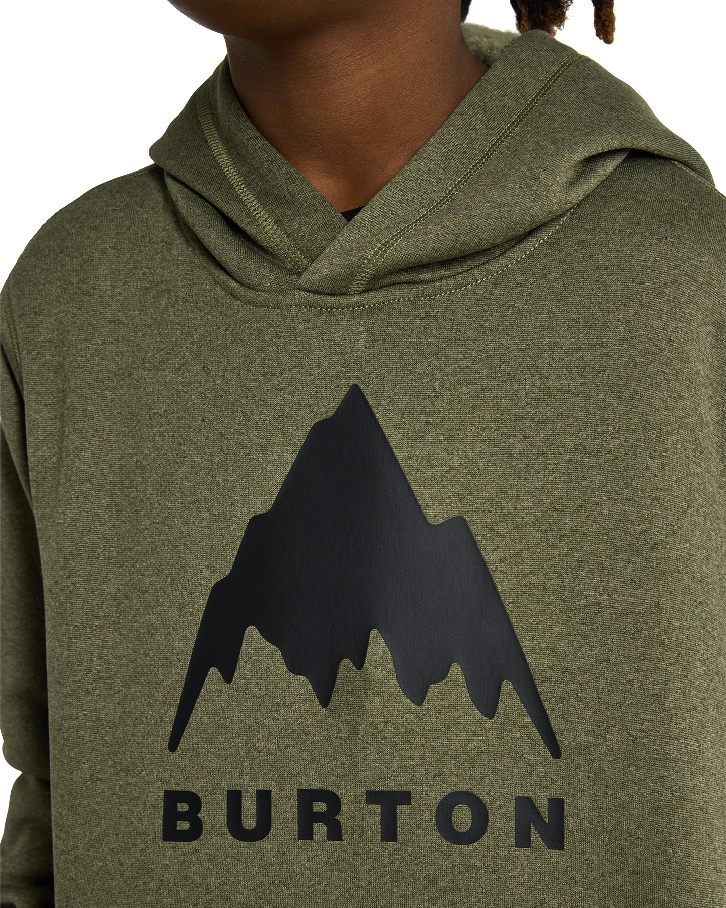 Burton Kids' Oak Pullover Hoodie - Forest Moss Heather Kids' Hoodies - Trojan Wake Ski Snow