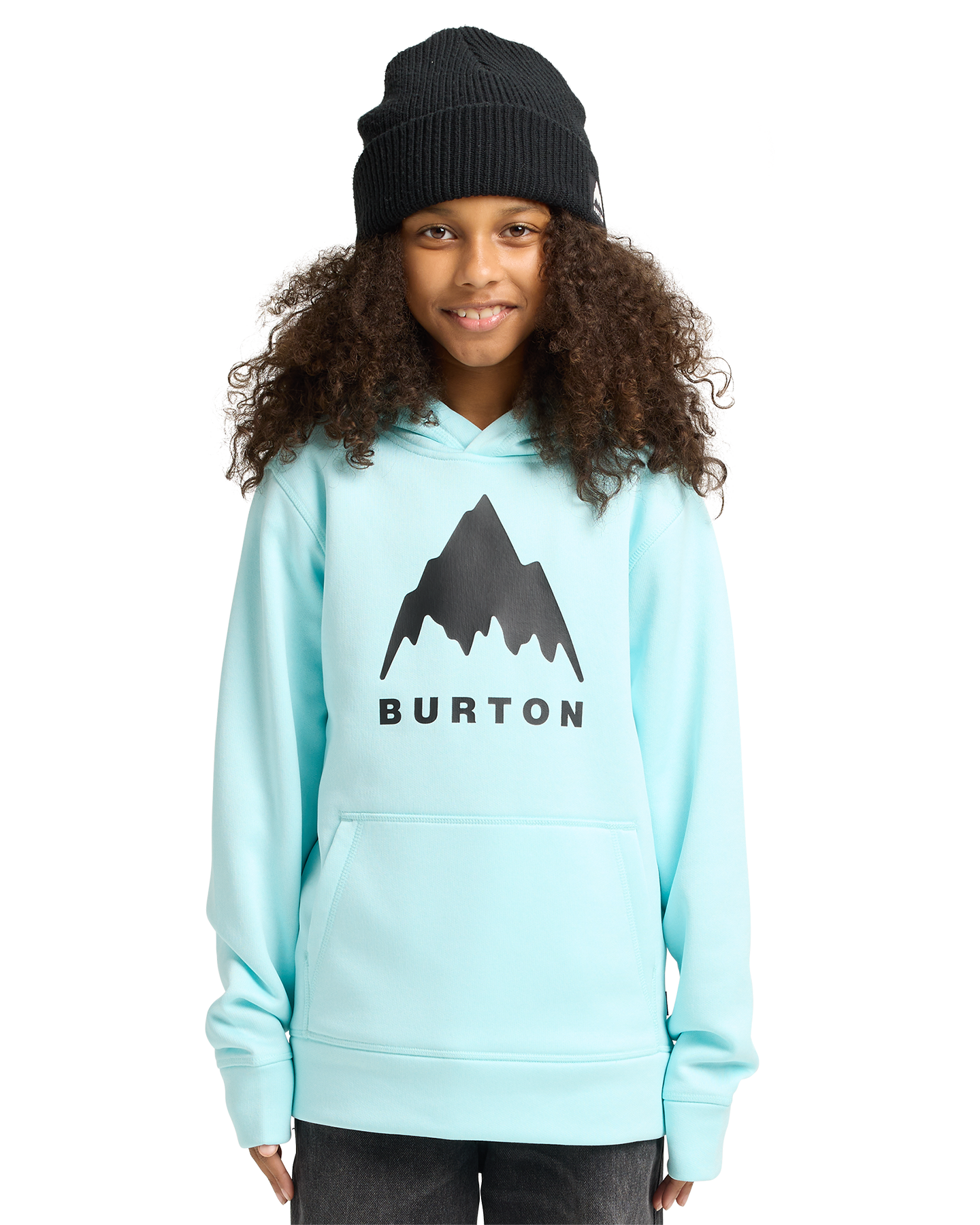 Burton Kids' Oak Pullover Hoodie - Light Teal Heather Kids' Hoodies - Trojan Wake Ski Snow