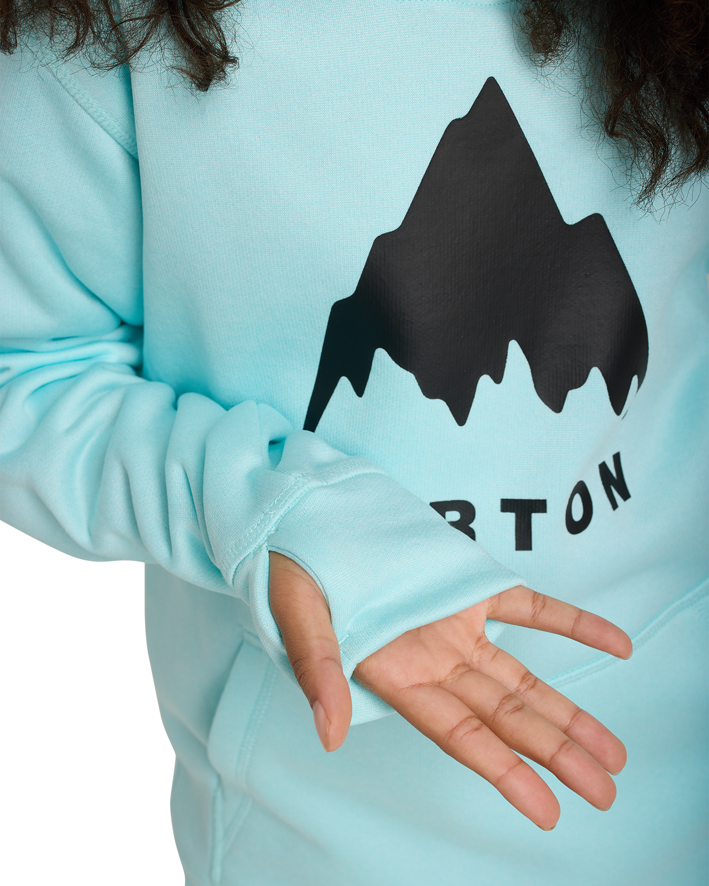 Burton Kids' Oak Pullover Hoodie - Light Teal Heather Kids' Hoodies - Trojan Wake Ski Snow