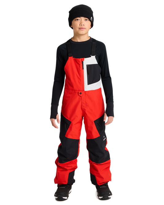 Burton Kids' Powline Gore-Tex 2L Snow Bib Pants - Flame Scarlet / True Black