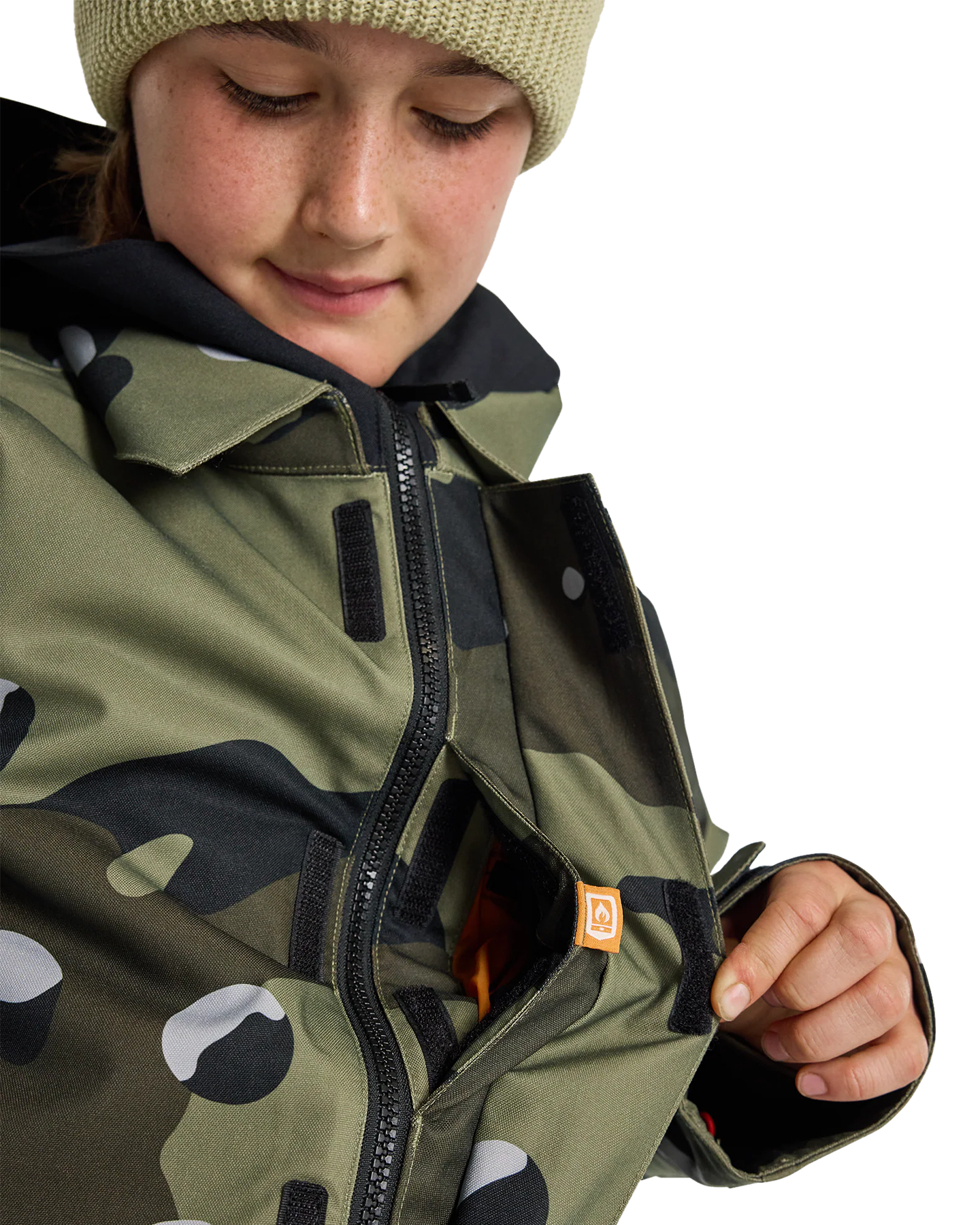 Burton Kids' Uproar 2L Snow Jacket - Forest Moss Cookie Camo Snow Jackets - Trojan Wake Ski Snow