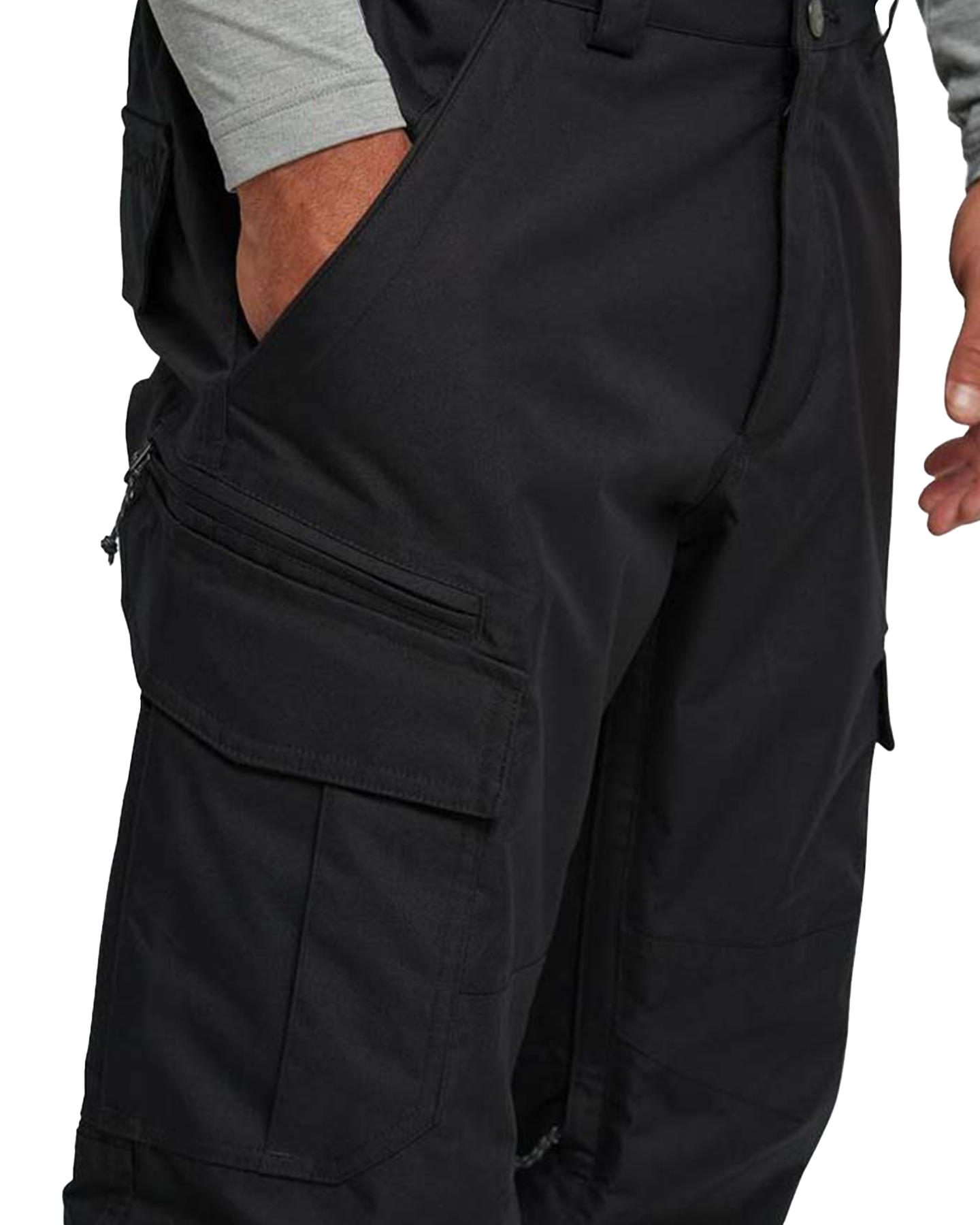 Burton Men's 2L Cargo Snow Pants - Relaxed Fit - True Black Snow Pants - Trojan Wake Ski Snow