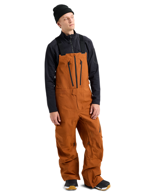 Burton Men's [ak]® Cyclic GORE-TEX® 2L Snow Bib Pants - Chestnut Brown Men's Snow Bibs - Trojan Wake Ski Snow