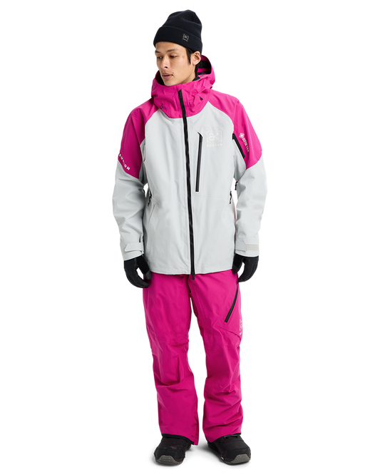 Burton Men's [ak]® Cyclic Gore‑Tex 2L Snow Jacket - Very Berry/Gray Cloud Men's Snow Jackets - Trojan Wake Ski Snow