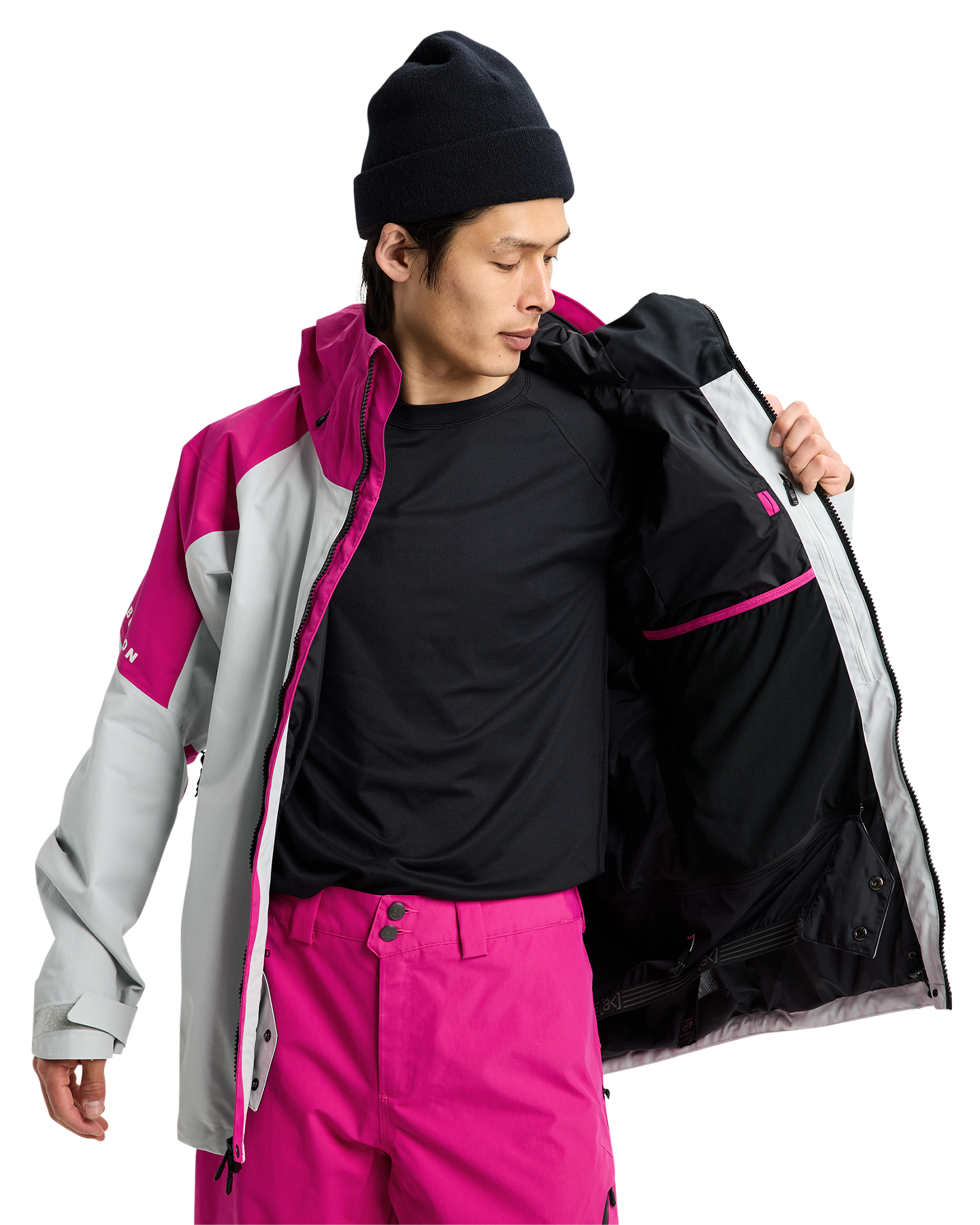 Burton Men's [ak]® Cyclic Gore‑Tex 2L Snow Jacket - Very Berry/Gray Cloud Men's Snow Jackets - Trojan Wake Ski Snow