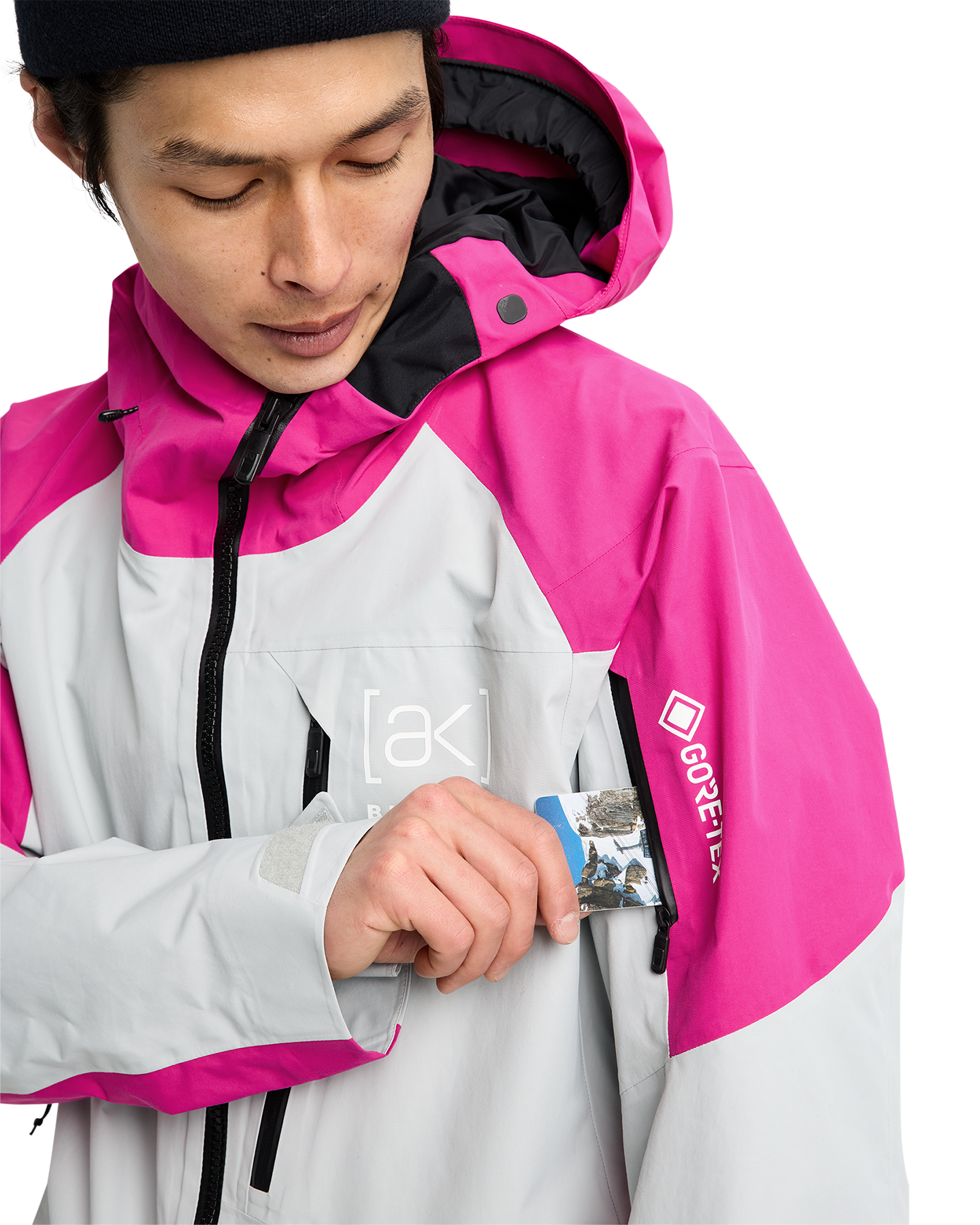 Burton Men's [ak]® Cyclic Gore‑Tex 2L Snow Jacket - Very Berry/Gray Cloud Men's Snow Jackets - Trojan Wake Ski Snow