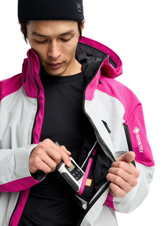 Burton Men's [ak]® Cyclic Gore‑Tex 2L Snow Jacket - Very Berry/Gray Cloud Men's Snow Jackets - Trojan Wake Ski Snow