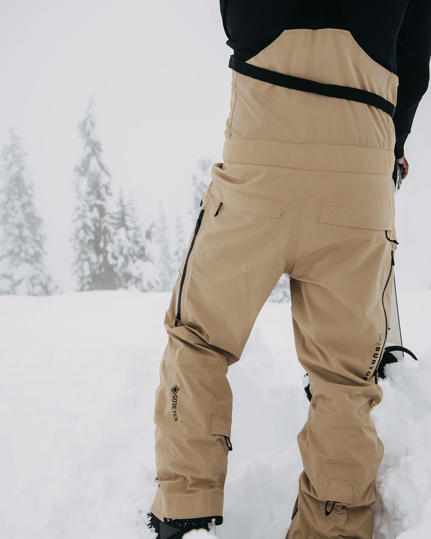 Burton Men's [ak]® Freebird Gore‑Tex 3L Stretch Bib Pants - Kelp Snow Bibs - Trojan Wake Ski Snow