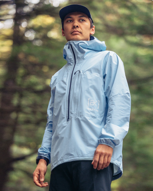 Burton Men's [ak]® GORE-TEX® Minimalist Anorak Rain Jacket - Moonrise Men's Snow Jackets - Trojan Wake Ski Snow