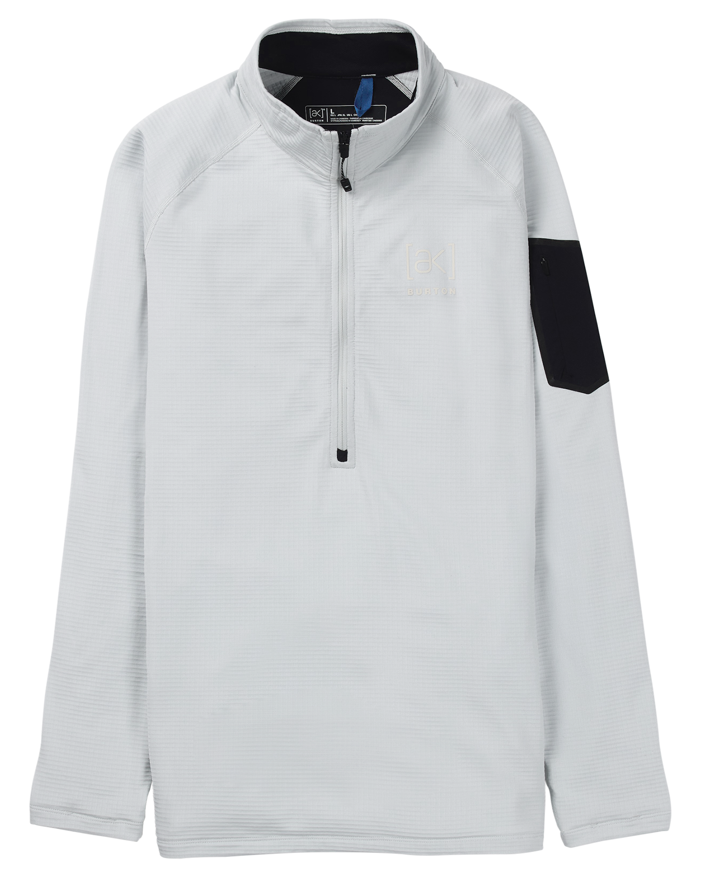 Burton Men's [ak]® Helium Grid Half-Zip Fleece - Gray Cloud