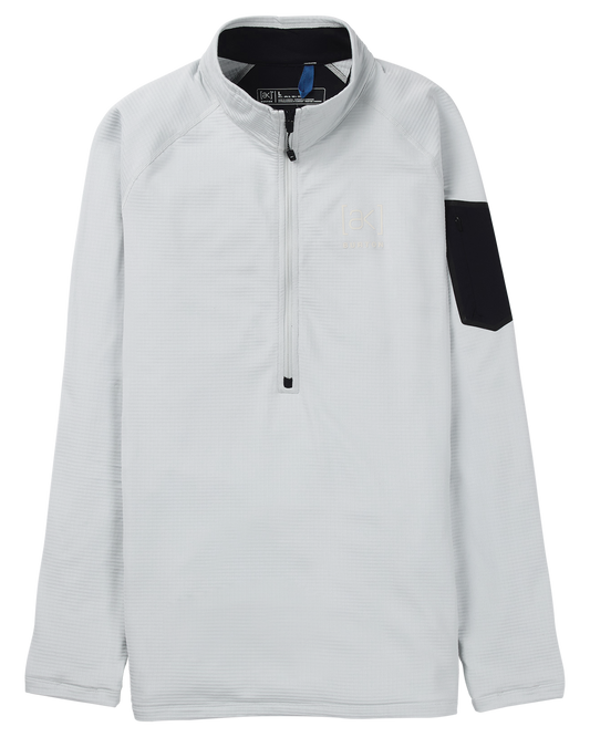 Burton Men's [ak]® Helium Grid Half-Zip Fleece - Gray Cloud