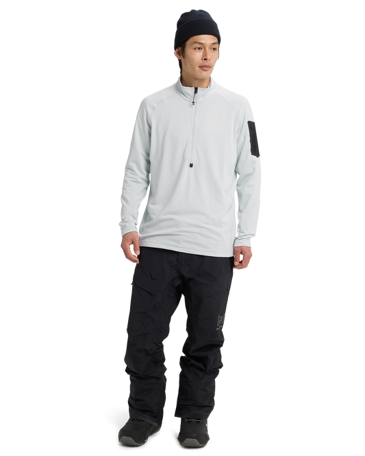 Burton Men's [ak]® Helium Grid Half-Zip Fleece - Gray Cloud
