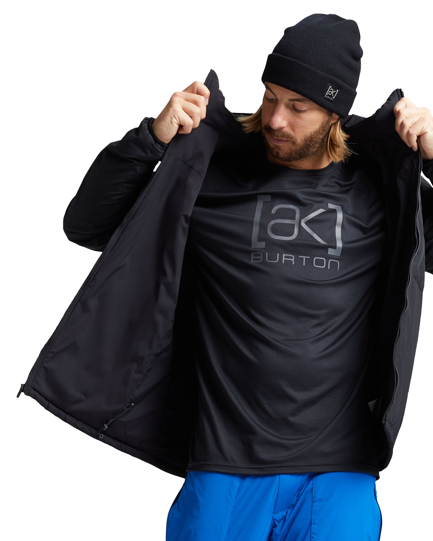 Burton Men's [ak]® Helium Hooded Stretch Insulated Jacket - True Black Jackets - Trojan Wake Ski Snow