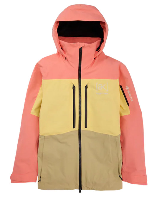 Burton Men's [ak]® Swash Gore‑Tex 2L Snow Jacket - Reef Pink/Buttermilk/Mushroom Snow Jackets - Trojan Wake Ski Snow