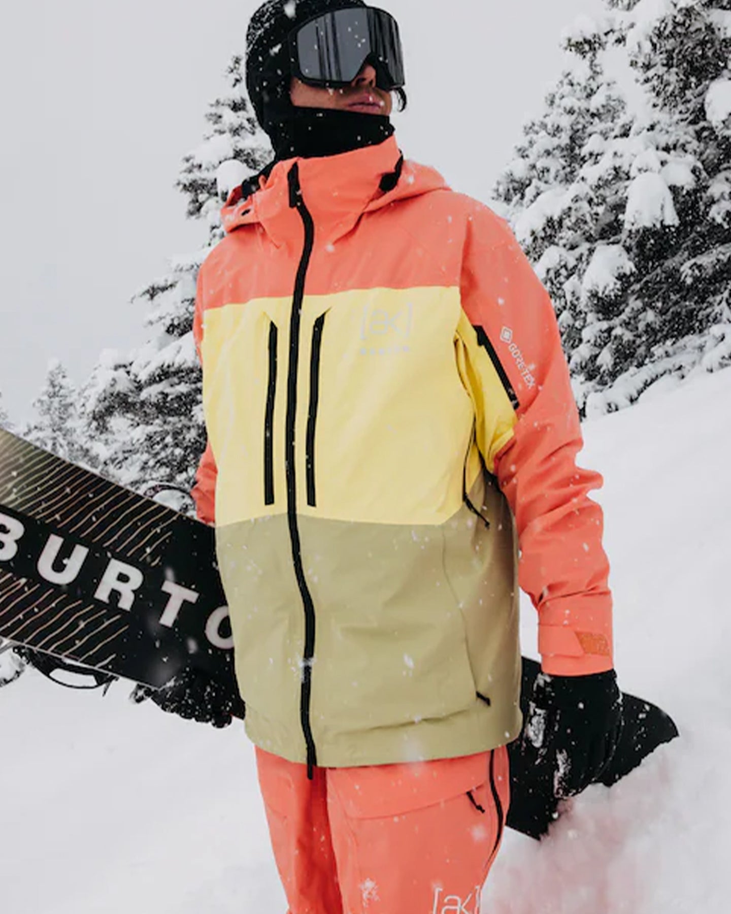 Burton Men's [ak]® Swash Gore‑Tex 2L Snow Jacket - Reef Pink/Buttermilk/Mushroom Snow Jackets - Trojan Wake Ski Snow