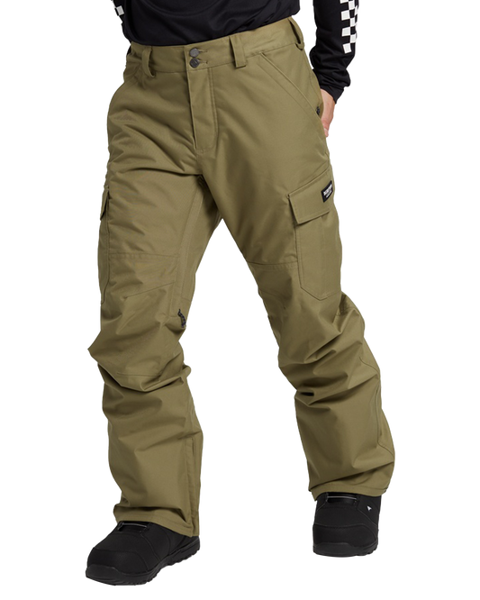 Burton Men's Cargo 2L Snow Pants - Regular Fit - Martini Olive Snow Pants - Trojan Wake Ski Snow