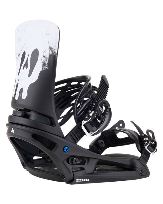 Burton Men's Cartel X Est® Snowboard Bindings - Black / White / Graphic - 2024 Snowboard Bindings - Mens - Trojan Wake Ski Snow