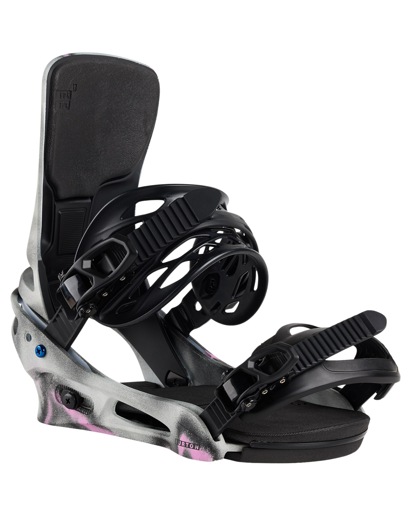 Burton Men's Cartel X Re:Flex Snowboard Bindings - Gray/Pink Men's Snowboard Bindings - Trojan Wake Ski Snow