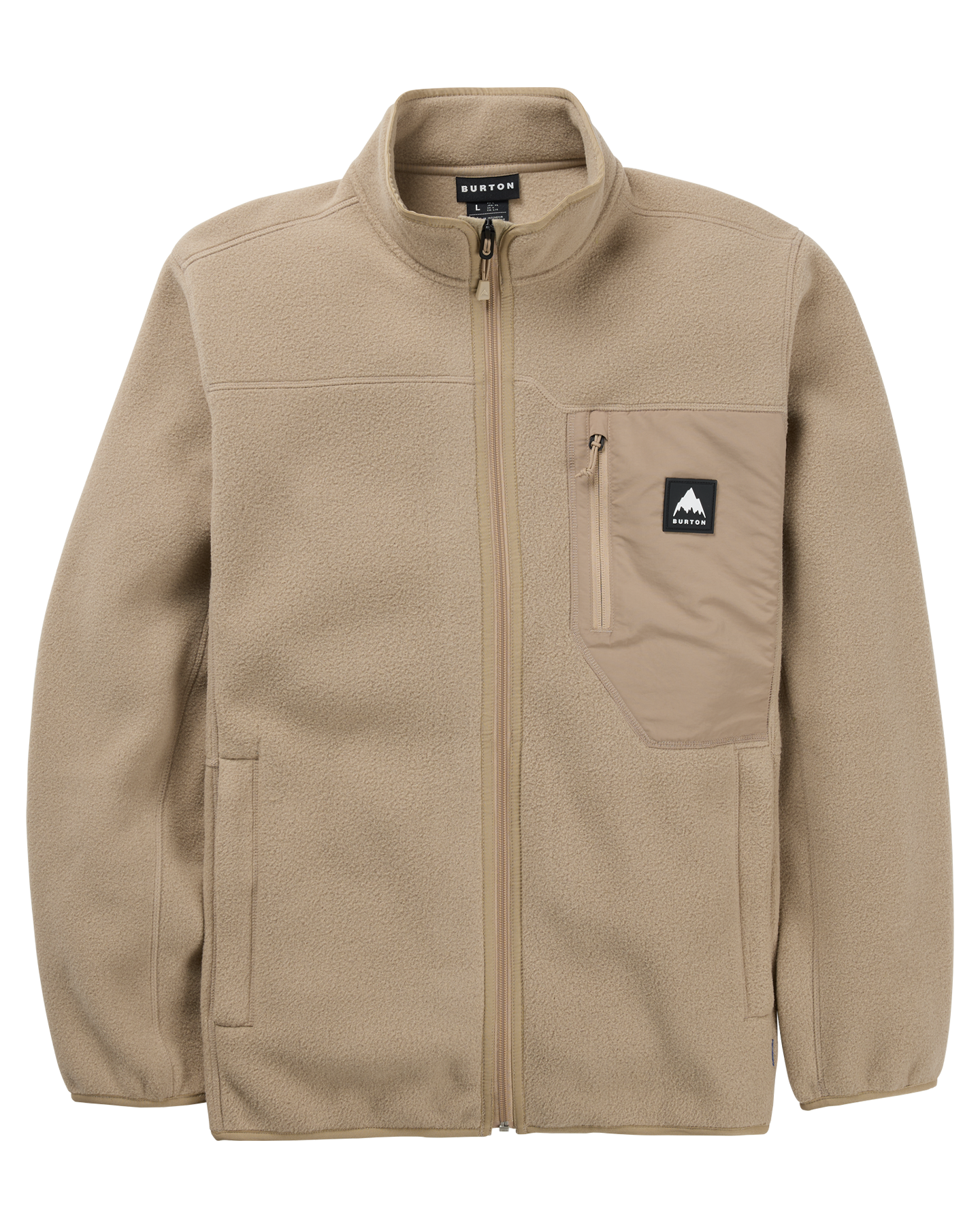 Burton Men's Cinder Full-Zip Fleece - Summit Taupe Men's Fleece - Trojan Wake Ski Snow