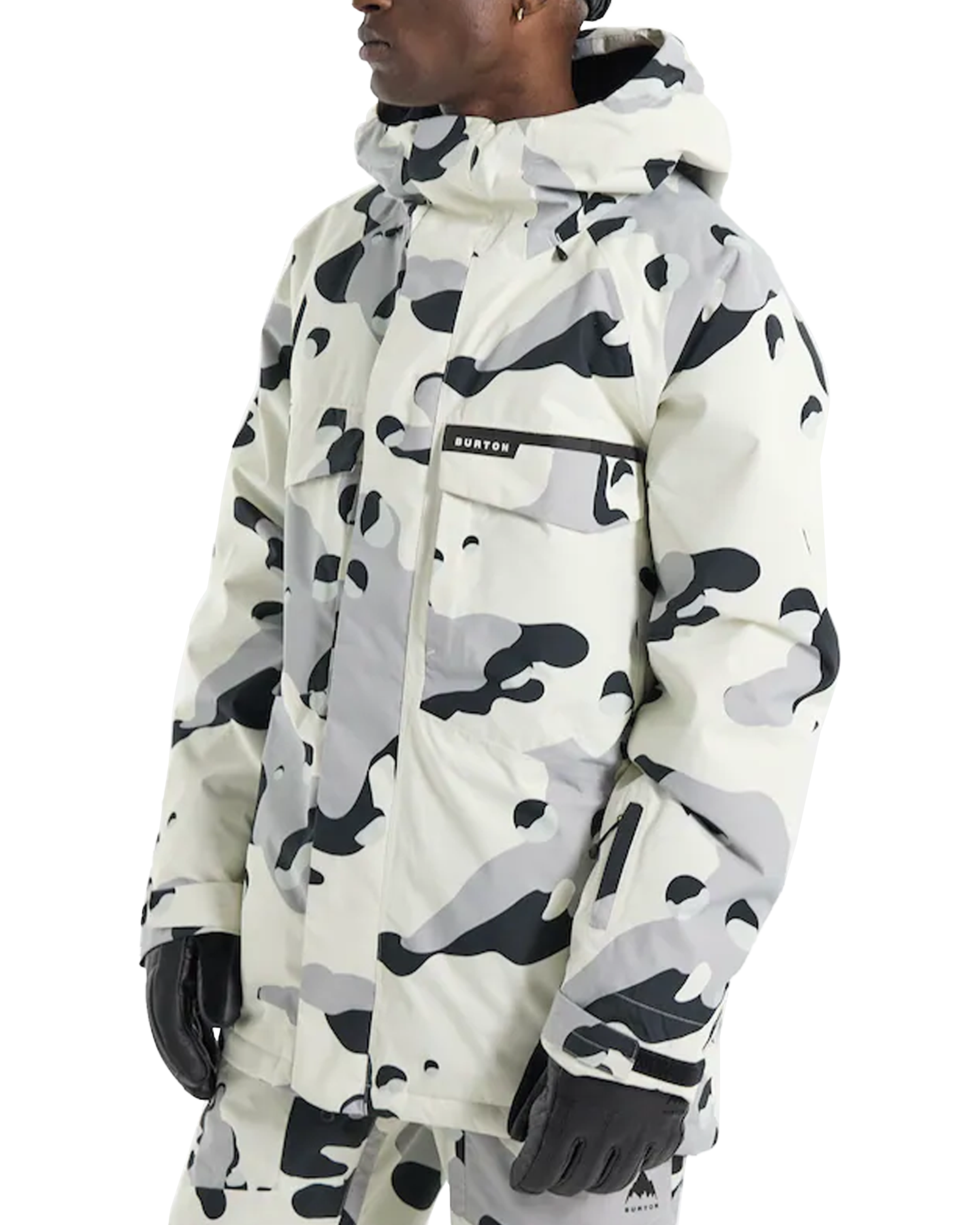 Burton Men's Covert 2.0 Snow Jacket - Stout White Cookie Camo Snow Jackets - Trojan Wake Ski Snow